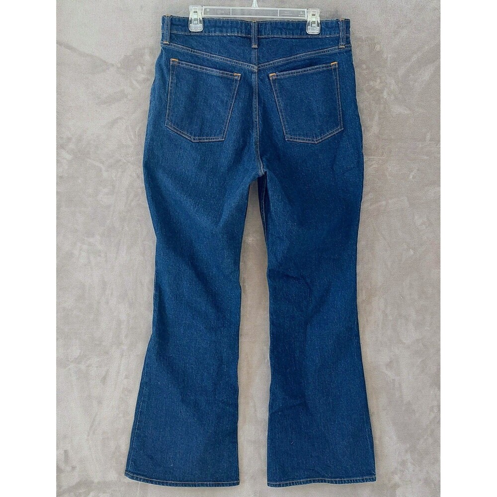 Abercrombie & Fitch The Vintage Flare High Rise Curve Love Women's 32 Dark Wash - Picture 4 of 11